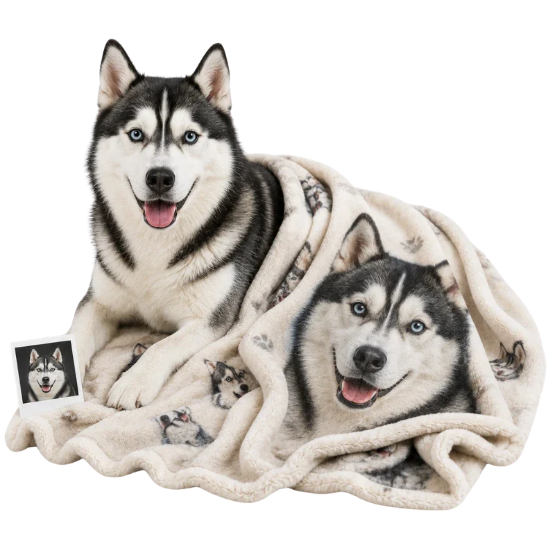 Image of Dog Photo Blanket