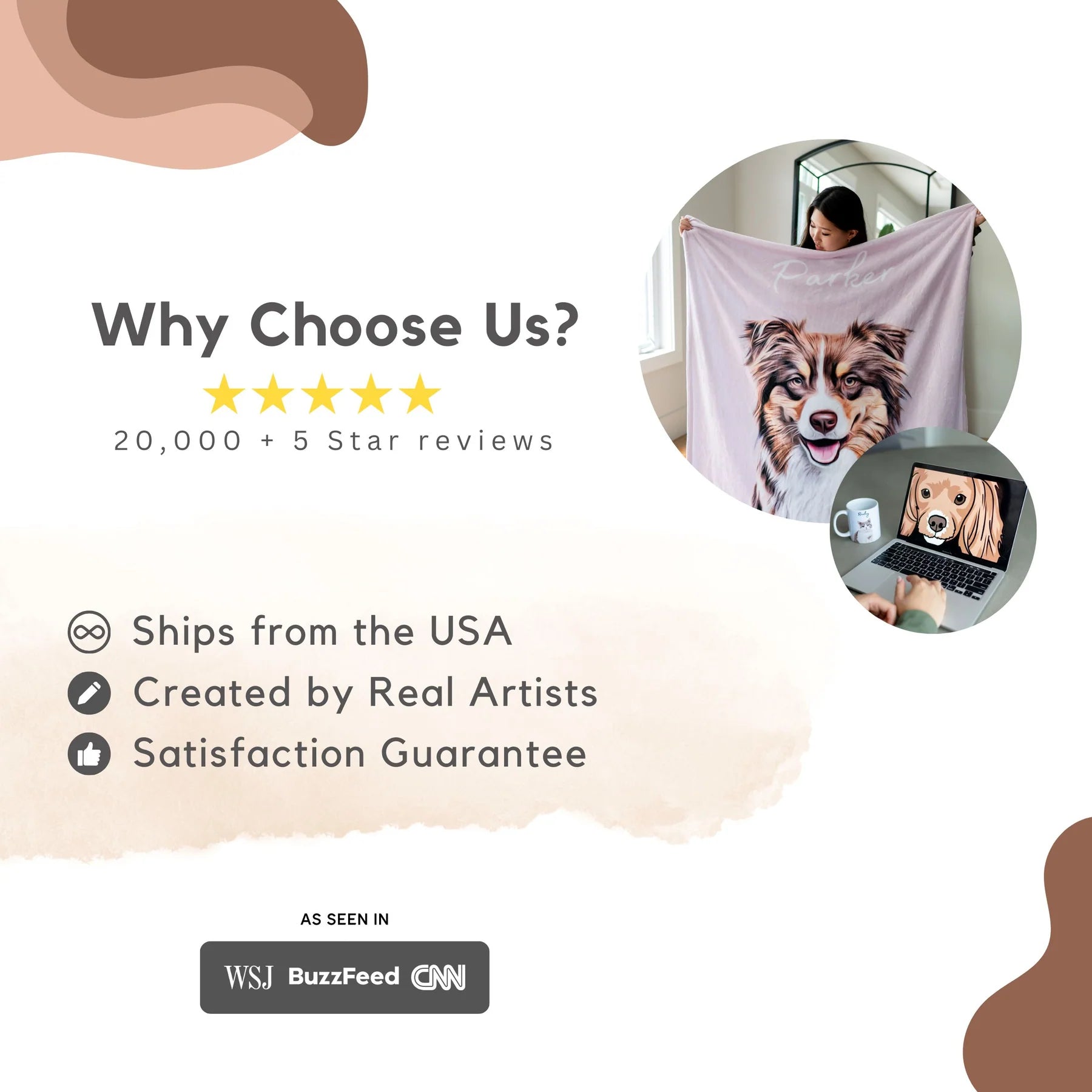 Image of Custom Dog Face Blanket