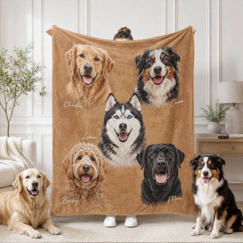Dog Face Blanket